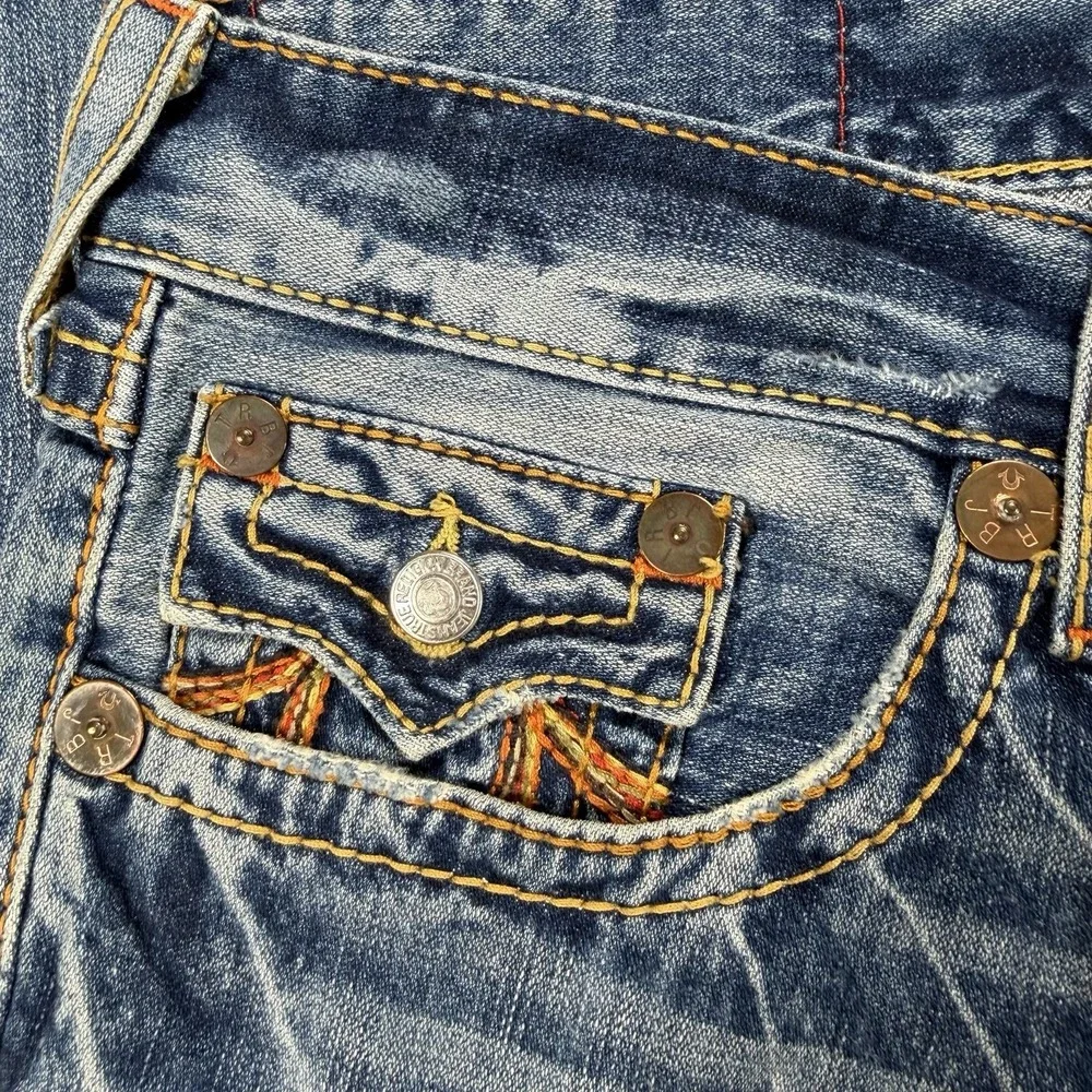 VTG True Religion Rainbow Joey Jeans Men's 38 (Actual 39x31) USA Streetwear Y2K